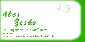 alex zisko business card